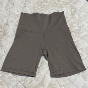 TNA Women's High-Waisted Taupe Bike Shorts